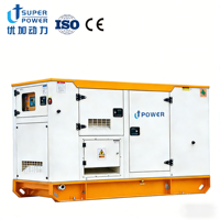 Générateur silencieux triphasé haute efficacité OEM refroidi par eau 300kVA 400kVA 500kVA certifié CE, démarrage automatique ATS, télécommande, gaz/diesel