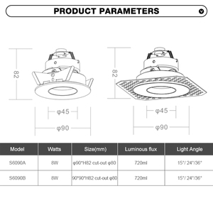 L'épi 8w monté en surface de bureau de <span class=keywords><strong>restaurant</strong></span> de hall d'exposition de haute qualité a mené Downlight - Product Image 2