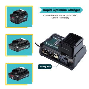 Cargador de Batería de Repuesto DC10SB para Makita 10.8V 12V <span class=keywords><strong>DC10WD</strong></span> DC10WC para BL1015 BL1021B BL1041B Cargador Rápido con Ventilador - Product Image 4