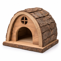 Maison pour hérissons en bois naturel, abri extérieur résistant aux intempéries pour petits animaux, cachette pour jardin, hibernation hivernale
