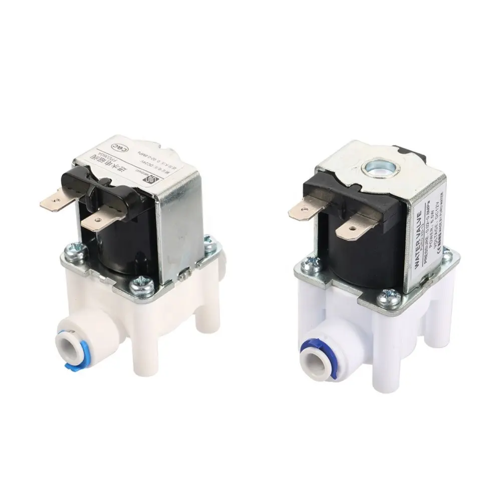 1/4 inch DC12V 24V Normally Closed Plastic Water Purifier Electric Magnetic Water Solenoid Valve