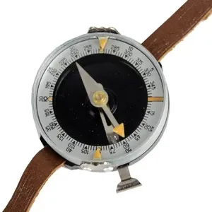 Wrist Watch compass wristwatch type aluminum with belt wristband for outdoor hiking guide direction