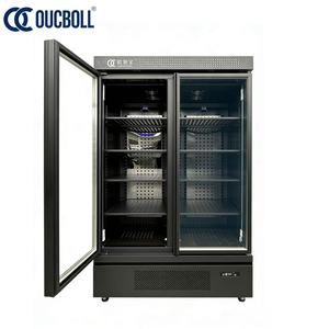 Enfriador de Bebidas Negro Premium con Luces LED, Descongelación Automática, Personalizable para Uso Doméstico y Comercial - Product Image 4