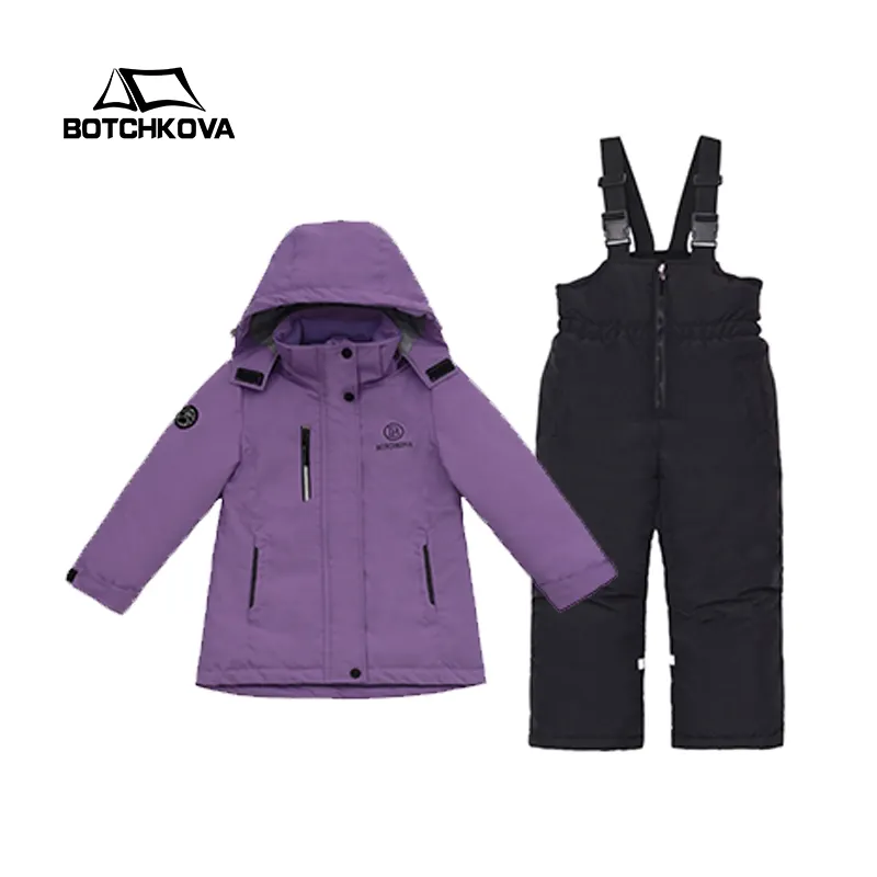 Terno de esqui impermeável unissex, roupa estilosa para crianças com isolamento térmico jaqueta de neve para esqui