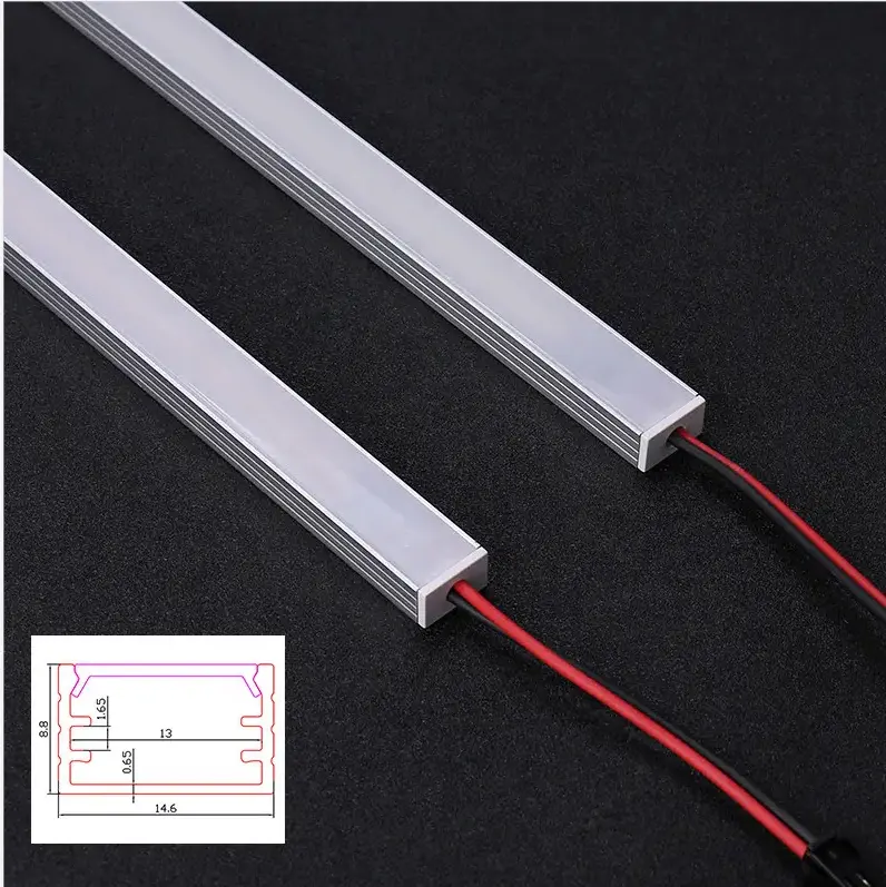 LED Light Strip Diffuser Nhôm Kênh Hồ Sơ 23*10Mm Đối Với Hàng Đôi Led Strip