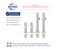 304 Stainless Steel Threaded Rod, Full-threaded Bolt, Nut Set, Threaded Bar, Screw Combination, Stud