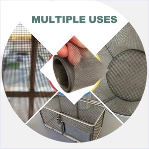 Chayufun Stainless Steel <b>Wire</b> <b>Mesh</b> Screen 15.7 X 59 Inches 1mm Hole 20 <b>Mesh</b> Rectangular Silver Heat Resisting - Product Image 5