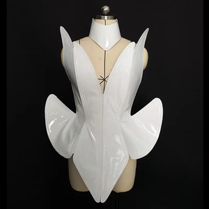 Костюм для вечеринки по случаю Дня рождения, лазерное кожаное платье, сценический костюм для ночного клуба, танцевальный костюм для диджея, певца, ГОГО, Женская праздничная одежда - Product Image 2