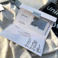 Boîte d'emballage en papier personnalisée avec logo, boîte plate en papier avec texture en relief pour invitation et carte-cadeau, vente en gros