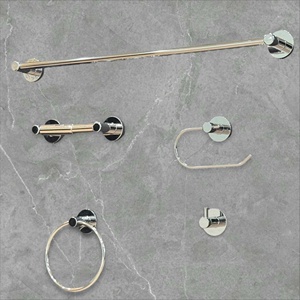 Juego completo moderno de accesorios de baño de acero inoxidable duradero y a prueba de herrumbre con acabado cromado para hoteles - Product Image 2