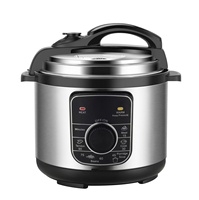 Cuisinière à riz électrique automatique portable avec minuterie numérique intelligente, 4L/5L/6L, cuve intérieure en acier inoxydable antiadhésive, usage domestique