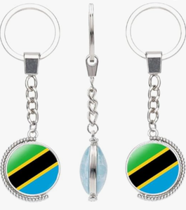 Ensembles de produits de la fête nationale <span class=keywords><strong>en</strong></span> gros pays porte-clés <span class=keywords><strong>en</strong></span> métal collier à épingles drapeaux nationaux de la <span class=keywords><strong>Tanzanie</strong></span> - Product Image 5