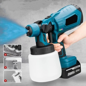 <span class=keywords><strong>Pistolet</strong></span> de peinture électrique JimBon 600W 700W à aspiration par gravité avec godet de 1200ML pour véhicules, voitures, bois et clôtures 650 800W - Product Image 4