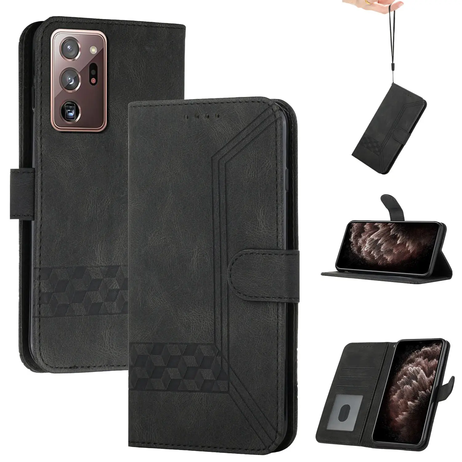 Cell Phone Case Genuine Wallet Flip Cover Leather Case For samsung galaxy s24 ultra S21 S22 S23 S20 S10