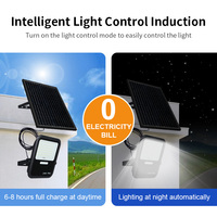 Projecteur Solaire de Sécurité à Haute Puissance KCD 50W 100W 200W, LED Extérieure Rechargeable avec Télécommande, Lumière Inondation pour Stade Solaire