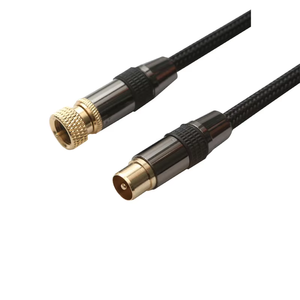 Antenne <span class=keywords><strong>TV</strong></span> intérieure mâle-F 9,5 mm avec coque métallique et gaine en nylon, longueur personnalisée, montage sur poteau pour usage domestique - Product Image 4