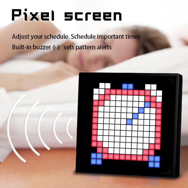 16x16 Smart RGB LED Matrix Panel APP Controlled DIY Text & Animation Pixel Display for Home Office & Store Indoor Use