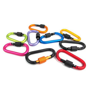 Mousqueton noir, mousqueton en forme d'anneau D de 3 pouces avec crochet pour porte-clés - Product Image 4