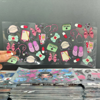 Etiquetas Adhesivas UV DTF Personalizadas al por Mayor, Envolturas Lavables e Impermeables para Tazas, Decoración con Diseño de Constelaciones