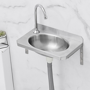 Mini-évier mural compact en acier inoxydable SS304, lavabo durable en acier inoxydable avec crédence pour installation en petite <span class=keywords><strong>salle</strong></span> <span class=keywords><strong>de</strong></span> <span class=keywords><strong>bain</strong></span> <span class=keywords><strong>de</strong></span> camping-car ou <span class=keywords><strong>caravane</strong></span> - Product Image 2
