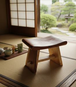 Taburete curvo versátil de madera de suar con estructura sólida, diseño fluido y acabado natural que realza interiores modernos y rústicos. - Product Image 6