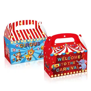 12er Pack Zirkus Karneval Party Pappe Treat Box Zirkus Thema Party Favor Boxen Party Goody Bags Treat Boxen