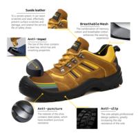 Chaussures de sécurité à embout d'acier avec semelle extérieure en PU, antistatiques et anti-perforation pour les travailleurs industriels