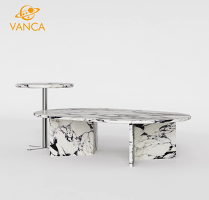 Phật sơn nhà máy bán calacatta Viola đá cẩm thạch đồ nội thất nhà Bàn cà phê đá cẩm thạch cho phòng khách nodic - Product Image 5