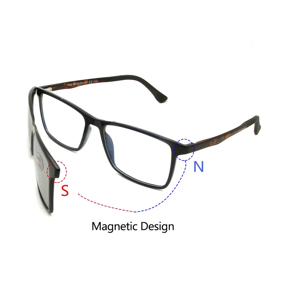 الرجعية الأزياء عدسات عاكسة المغناطيسي النظارات 4 في 1 مشبك مغناطيسي على النظارات الشمسية قابلة للتبديل المغناطيسي كليب على النظارات