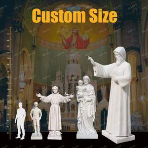 Estatua de San Jorge de Mármol de Tamaño Real MILY para <span class=keywords><strong>Iglesia</strong></span>, Escultura Religiosa Tallada a Mano, Proveedor de Estatuas Católicas Personalizadas - Product Image 2