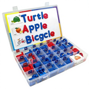 Imanes Magnéticos del <span class=keywords><strong>Alfabeto</strong></span> Inglés - Herramienta de Educación Temprana para Niños de 3 a 6 Años, 26 Letras Mayúsculas/Minúsculas, Ayuda para el Aprendizaje Fonético - Product Image 1