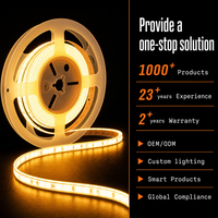 Bande LED OEM 24V 2835 156 LED/m 10mm 3000K Blanc Chaud Ra80 IP20 Télécommande Dimmable Longueur Personnalisée Rouleau de 5m