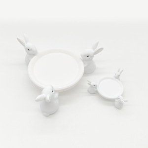 Plateau à lapins imprimé en 3D, best-seller, avec trois lapins mignons, petit plateau de rangement pour bijoux et clés, ornements - Product Image 5