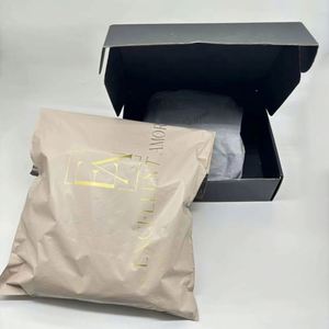 Biodegradable <b>Waterproof</b> Eco-Friendly Custom Gold Foil Logo Self-adhesive Poly Mailing Bag for Clothing Hoodies Nude Mailer - Product Image 3