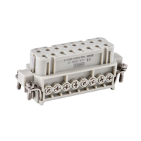 Connecteur résistant de puissance de 16 de Pin de contact industriel modulaire électrique rectangulaire de fil de câble d'insertion