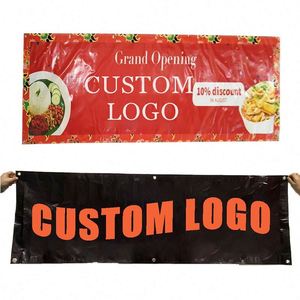 ป้ายแบนเนอร์ไวนิล PVC น้ำหนักเบาออกแบบได้ตามที่ต้องการสำหรับโฆษณา - Product Image 1