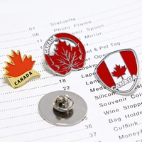 Vente en gros, Meilleures ventes : Broches, cadeaux, bracelets, épingles de revers et badges en métal moulé en alliage de zinc, personnalisés, avec drapeau du Canada