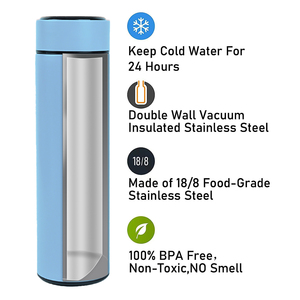 Botella de Agua Inteligente de Acero Inoxidable con Pantalla LED de Temperatura, 500 ml, Venta al por Mayor, Muestra Gratis, 2024 - Product Image 4