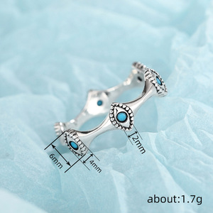 T0499 Anello alla Moda in Argento con Zirconia Cubica, Montatura a Castone, Gioiello Unisex da Regalo - Product Image 4