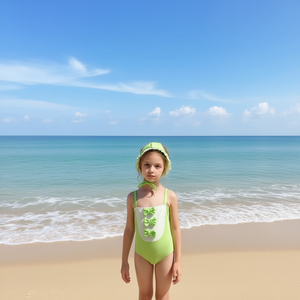 Maillot de bain une pièce HDJ avec détail nœud pour enfants, taille 1/2 2/3 3/4 4/5 - Product Image 3