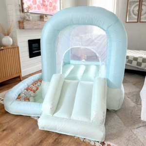 NBINFLATABLE Commercial Inflatable White Jumper Weddings Events Castle <b>Trampoline</b> Ball Pit Pool 2-Year Warranty CE White Wedding - Product Image 1