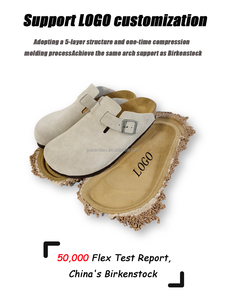 Zapatillas de Corcho de Alta Calidad Inspiradas en Pantuflas, Parte Superior de Cuero Vacuno, Suela Antideslizante, Venta al por Mayor, Logotipo Personalizado - Product Image 4