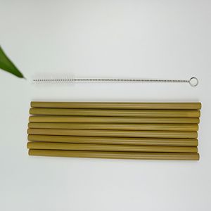 Lujia <b>Bamboo</b> <b>Straws</b> Biodegradable 12pcs Pack For Beverage And Milk Tea Home Catering Use - Product Image 4