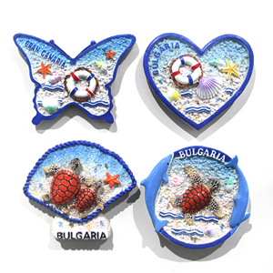 Imán de Refrigerador de Resina 3D con Diseño Personalizado de la Marca DENGTU, Recuerdo Ecológico con Temática de Playa, Tortuga Marina, Estrella de Mar, Bulgaria, Gran Canaria - Product Image 1