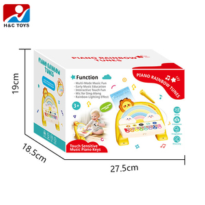 <span class=keywords><strong>Piano</strong></span> électrique tactile arc-en-ciel multifonction avec microphone et 8 cartes éducatives pour enfants - Product Image 3