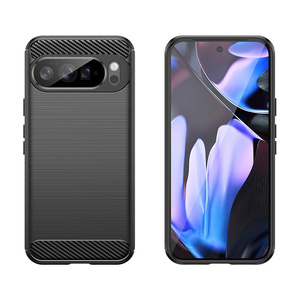 Carbon <strong>Fiber</strong> Texture TPU Mobile Phone Case Protective Cover for <strong>Google</strong> Pixel 10a/10 Pro XL/10 Pro/10/9a/9 - Product Image 1