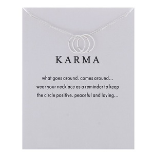 Nueva moda aleación lindo elegante <span class=keywords><strong>Simple</strong></span> Karma deseo brillo libre suerte colgante collares para mujeres accesorios de moda joyerí<span class=keywords><strong>a</strong></span> - Product Image 2