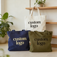 Bolsa de Mano de Lona de Algodón Reciclado con Logotipo Personalizado |   Bolsa de Compras Reutilizable Ecológica |   Bolsas de Compras Reutilizables con Cierre