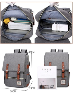 Sac à dos de voyage décontracté vintage Oxford 2026 avec logo personnalisé, grande capacité, pour étudiants et professionnels, idéal pour ordinateur portable - Product Image 3