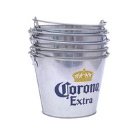 Seau à glace de bière en métal avec impression personnalisée, bas prix, OEM, 4 unités